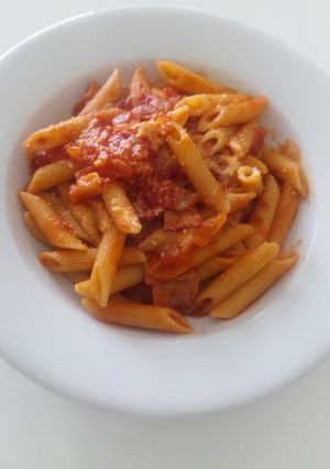 30分でトマトソースペンネ-レシピのメイン写真