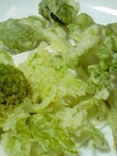 ふきのとうの天ぷら『きれいに揚げるコツ』-レシピのメイン写真