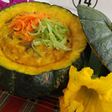 カボチャのまるごときのこ蒸し