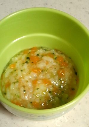 かぼちゃとブロッコリのリゾット【離乳食】-レシピのメイン写真