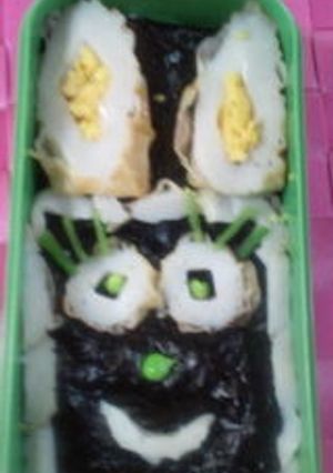 ちくわとのりでうさぎキャラ弁当-レシピのメイン写真