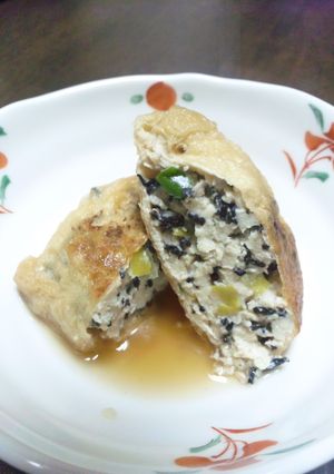 ☆鶏挽き肉と高野豆腐の巾着焼き煮☆-レシピのメイン写真