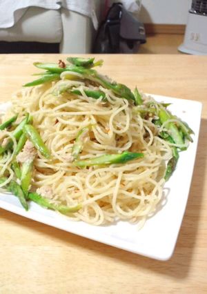 ツナとアスパラの塩バターパスタ-レシピのメイン写真