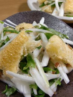 新玉ねぎと油揚げのシャキシャキ和え-レシピのメイン写真