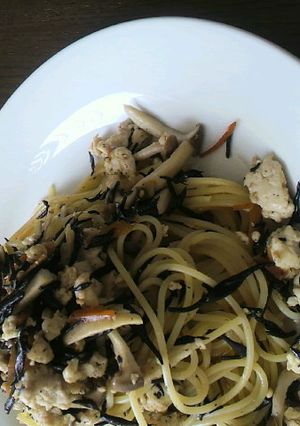 ひじき煮物で☆絶品！簡単！和風パスタ♪-レシピのメイン写真