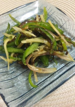 *ピーマンと茗荷の塩昆布和え*-レシピのメイン写真