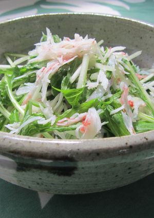 ☆水菜とカニカマのシャキシャキな酢の物☆-レシピのメイン写真