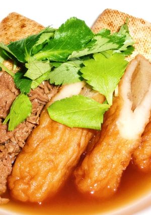 ゴボウ天と焼き豆腐と牛肉の炊いたん-レシピのメイン写真