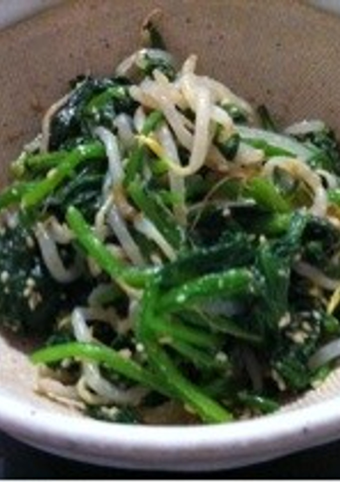 ほうれん草ともやしの胡麻和え-レシピのメイン写真