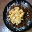ふわふわ卵なんちゃってミートソース