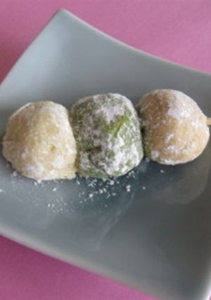 花見団子風！スノーボールクッキー-レシピのメイン写真