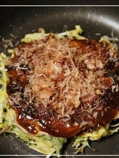 デトックス食材で作る、水菜のお好み焼き♪-レシピのメイン写真