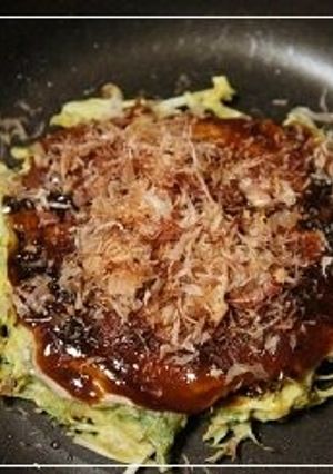 デトックス食材で作る、水菜のお好み焼き♪-レシピのメイン写真