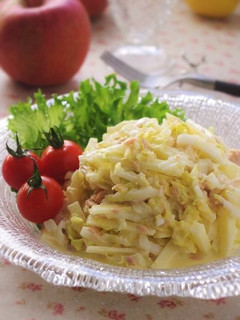 子供も大好き♡白菜とりんごのツナサラダ-レシピのメイン写真