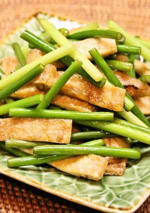 パパッと♪にんにくの芽とおあげの炒め物-レシピのメイン写真