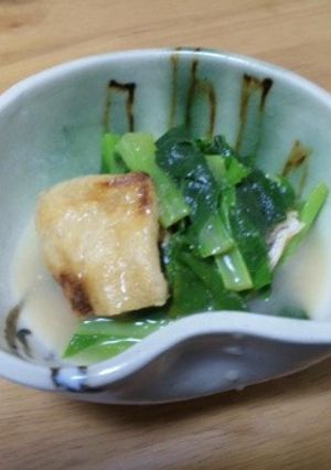 クセになる☆小松菜と油揚げのごま浸し☆-レシピのメイン写真