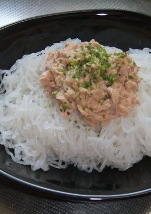 安＆ヘルシー白滝で和風ツナマヨパスタ気分-レシピのメイン写真