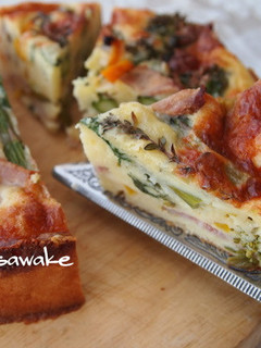 菜の花など春野菜のケークサレ-レシピのメイン写真