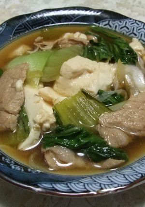簡単!チンゲン菜の肉豆腐-レシピのメイン写真
