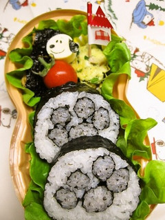 キャラ弁★肉球海苔巻き-レシピのメイン写真