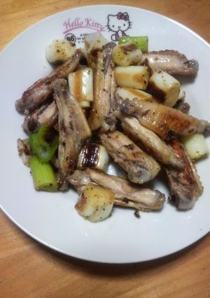 手羽先とねぎのこんがり焼き-レシピのメイン写真
