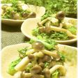 〓わさび菜とシメジのマヨ醤油ソテー〓