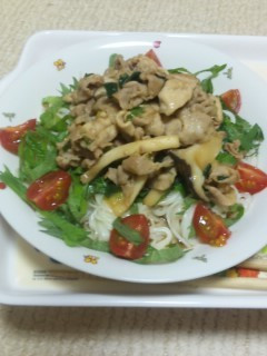 豚焼き肉アレンジそうめん-レシピのメイン写真