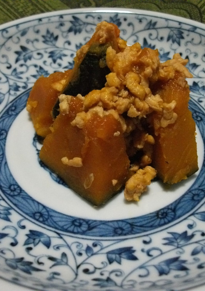 ★かぼちゃと鶏挽肉の煮付け-レシピのメイン写真