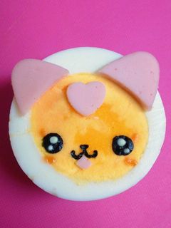 ゆで玉子で簡単ハミィ♪キャラ弁おかず-レシピのメイン写真