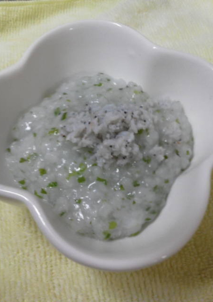 離乳食中期〜しらすと青のりのお粥-レシピのメイン写真