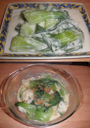 簡単ホワイトソースで青梗菜のクリーム煮-レシピのメイン写真