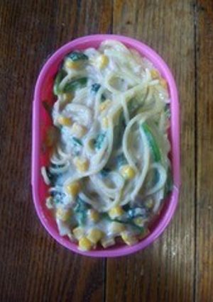 簡単ツナとホウレン草のクリームパスタ-レシピのメイン写真