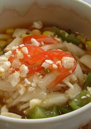カラフル！野菜ときのこの洋風お茶漬け★゛-レシピのメイン写真