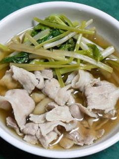 豚バラ肉と根三つ葉のさっと煮-レシピのメイン写真
