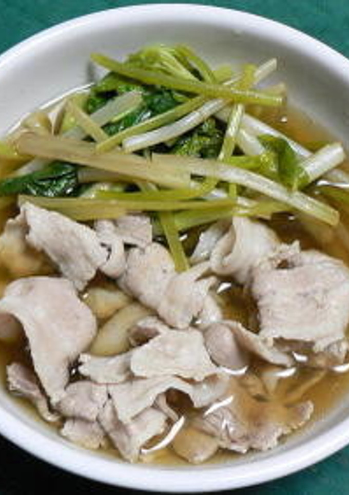 豚バラ肉と根三つ葉のさっと煮-レシピのメイン写真