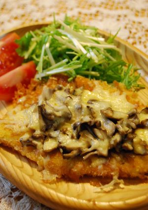 舞茸とチーズをのせた❤チキンカツ-レシピのメイン写真