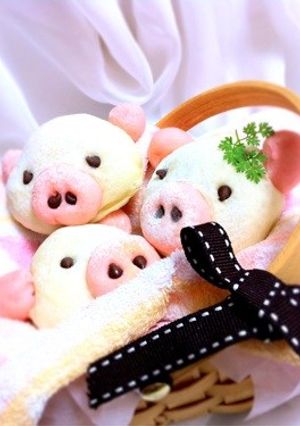 ♡白い子ブタパン♡-レシピのメイン写真