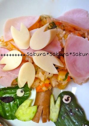 かわいい♪お花見☆桜満開キャラランチ-レシピのメイン写真
