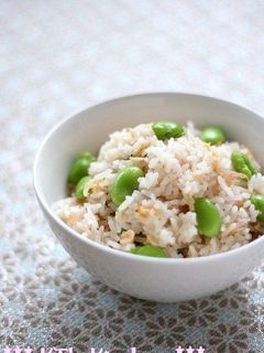 そら豆と桜海老の春色ごはん-レシピのメイン写真
