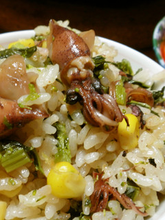 春到来❀ホタルイカと菜の花の炊込みご飯-レシピのメイン写真