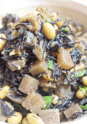 繊維たっぷり～♪具だくさんな大豆ひじき煮-レシピのメイン写真