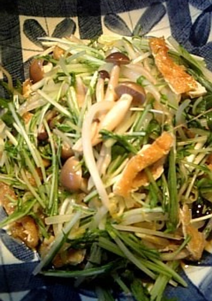早い！水菜とこんがりお揚げさんの煮浸し-レシピのメイン写真