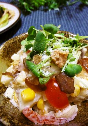 チーズと福神漬けのポテトサラダ-レシピのメイン写真