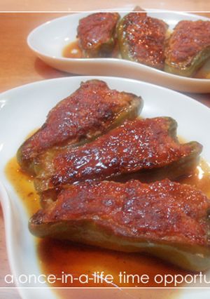 ピーマンのひき肉詰め-レシピのメイン写真