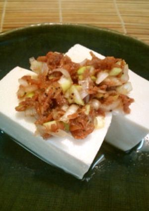 佃煮で豆腐のトッピング-レシピのメイン写真