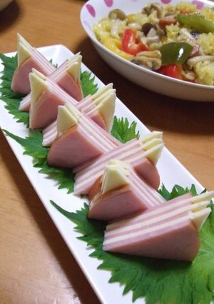 ハムチーズのトライカット-レシピのメイン写真