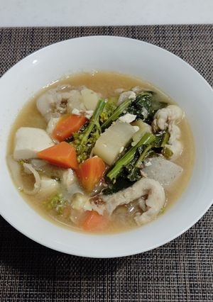 菜の花のボリューム豚汁-レシピのメイン写真