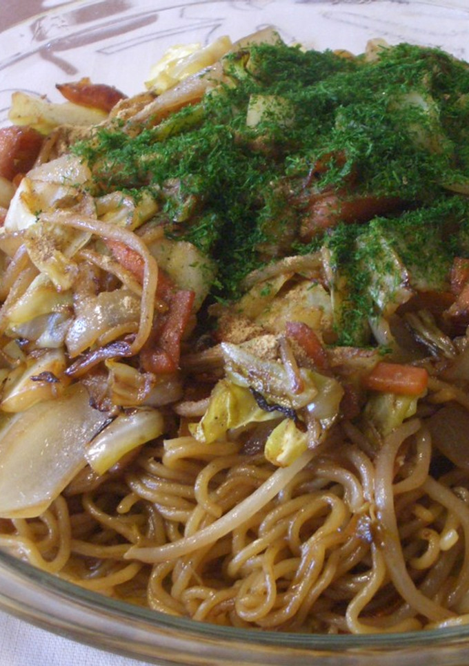 ソース焼きそば！めんつゆでまろやかに♪-レシピのメイン写真