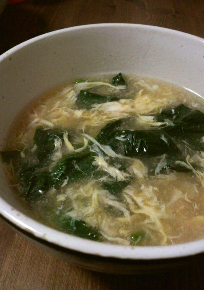 ほうれん草の中華スープ-レシピのメイン写真