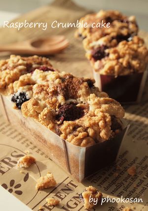 ラズベリーのクランブルパウンドケーキ-レシピのメイン写真